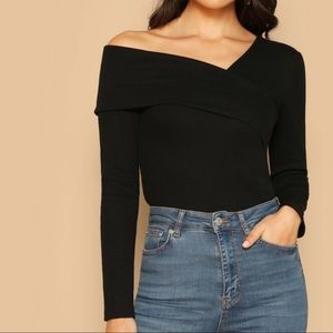 Top. Blouse. Off shoulder top.
